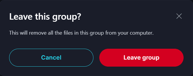 Leave Group🚪 All related files will be removed from your device, and the group will no longer appear on your chat list.